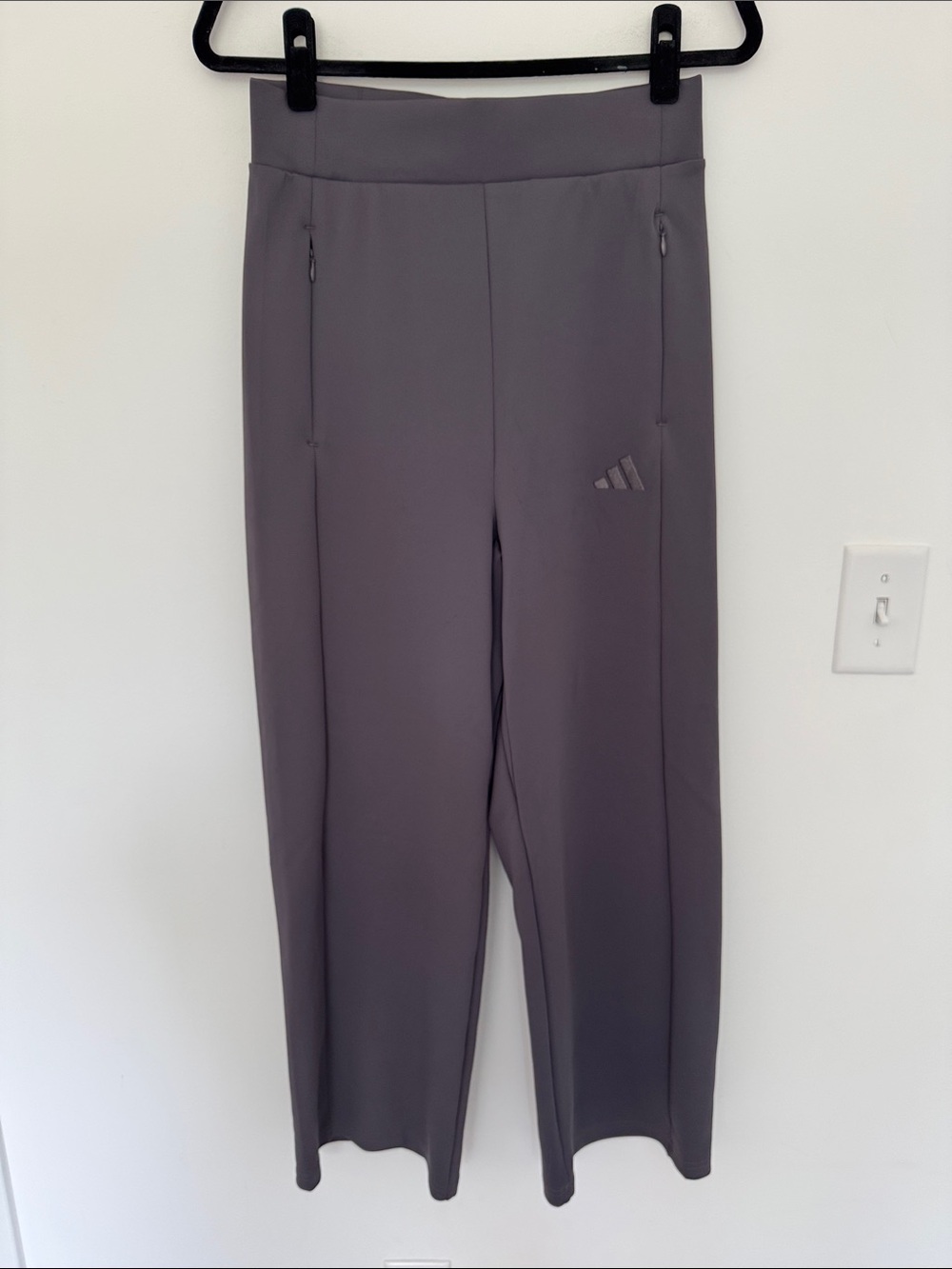 adidas Women's Gray/Purple Wide Leg Pants - Size S